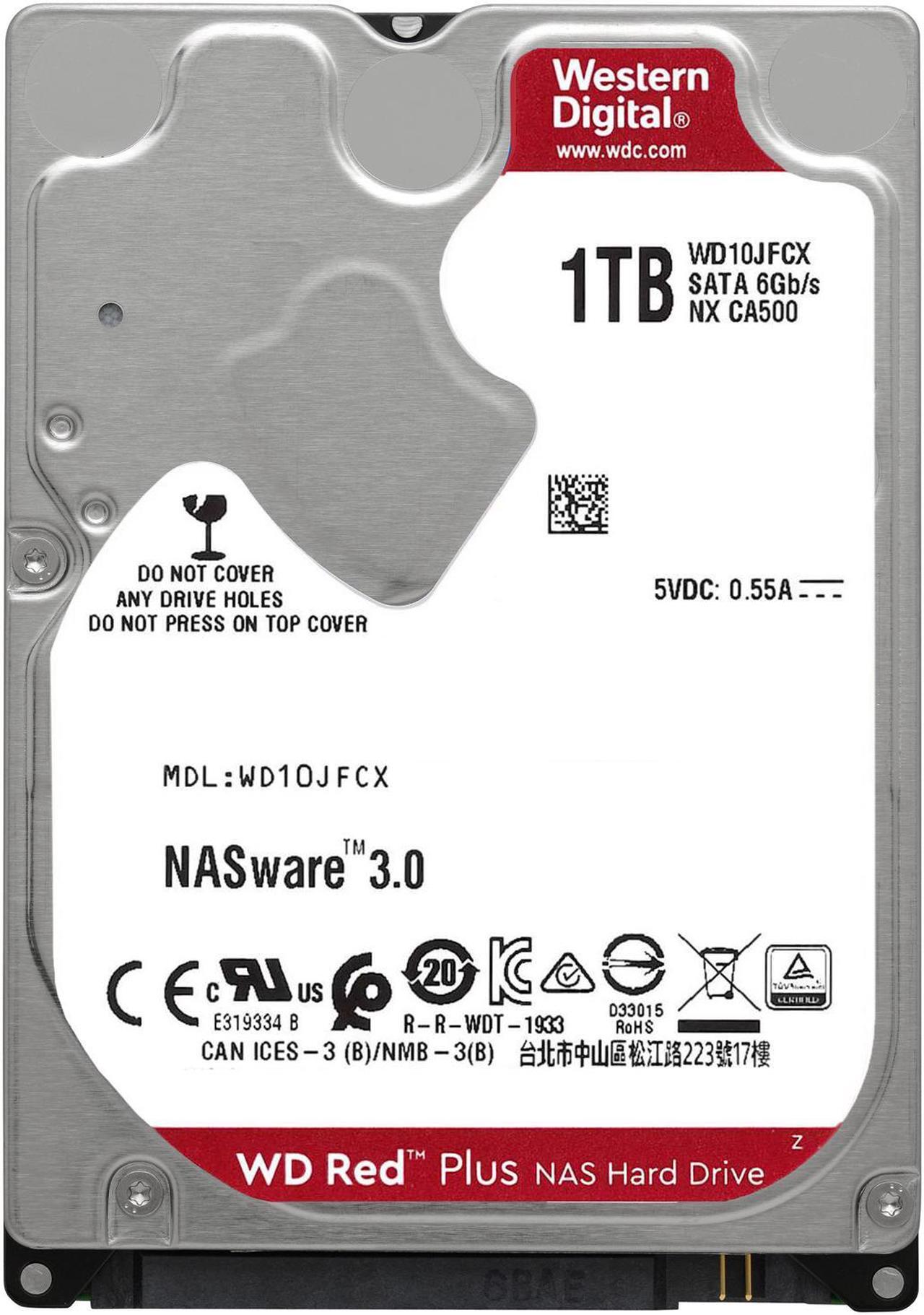 Alt view image 3 of 9 - WD Red Plus 1TB NAS Hard Disk Drive - 5400 RPM Class SATA 6Gb/s 16MB Cache 2.5 Inch - WD10JFCX