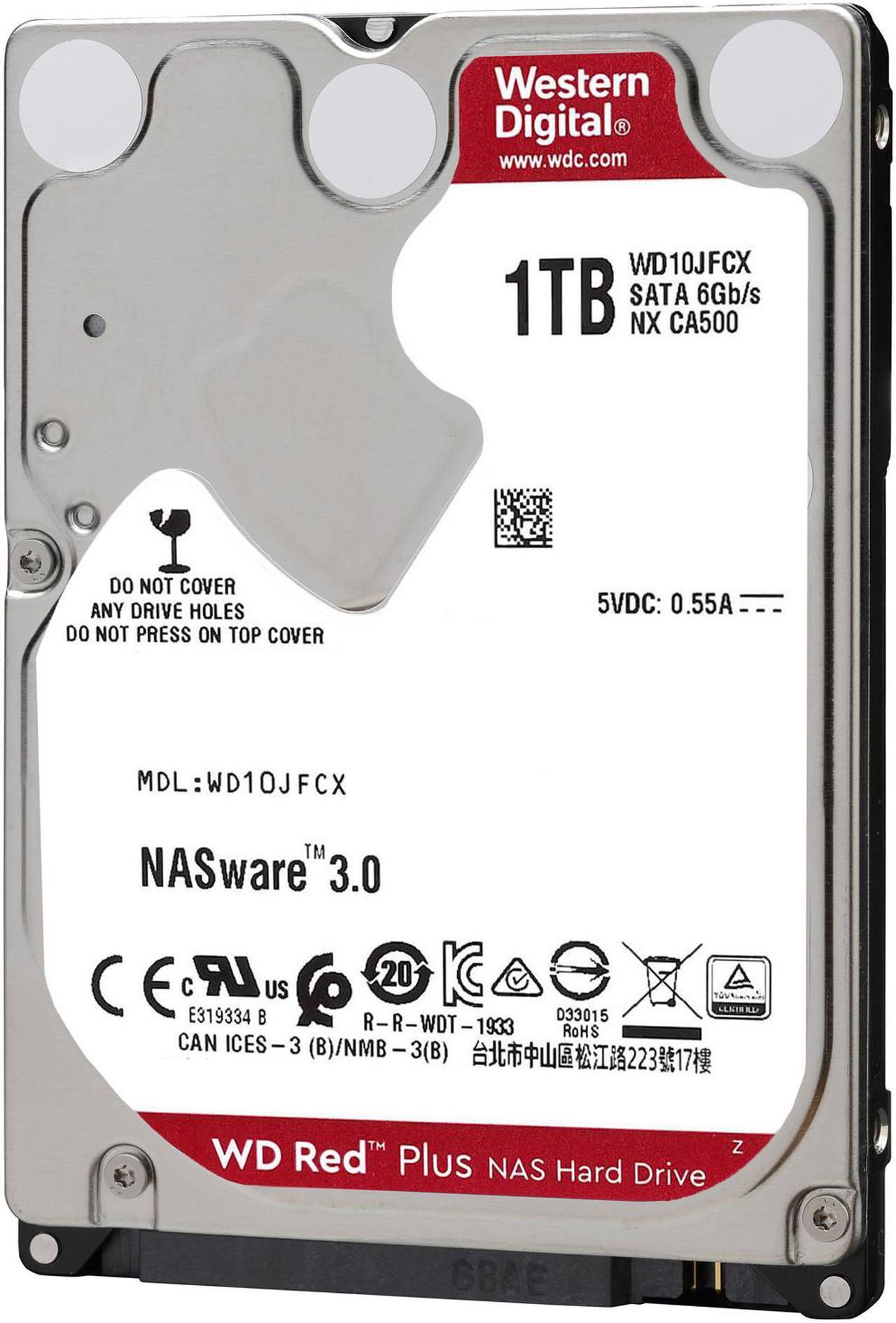 Alt view image 4 of 9 - WD Red Plus 1TB NAS Hard Disk Drive - 5400 RPM Class SATA 6Gb/s 16MB Cache 2.5 Inch - WD10JFCX