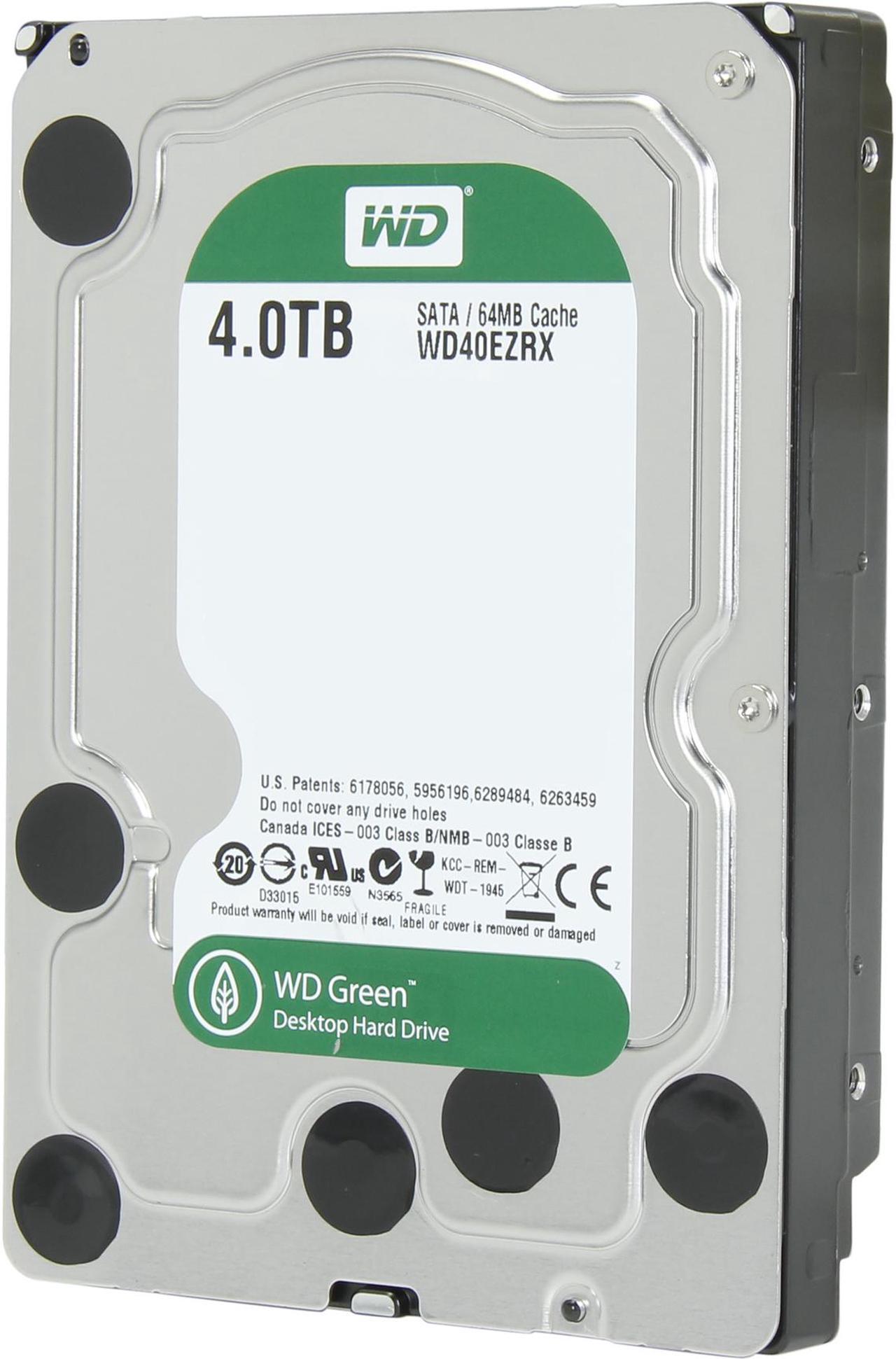 Alt view image 2 of 5 - WD Green WD40EZRX 4TB IntelliPower 64MB Cache SATA 6.0Gb/s 3.5" Internal Hard Drive - Bulk Bare Drive