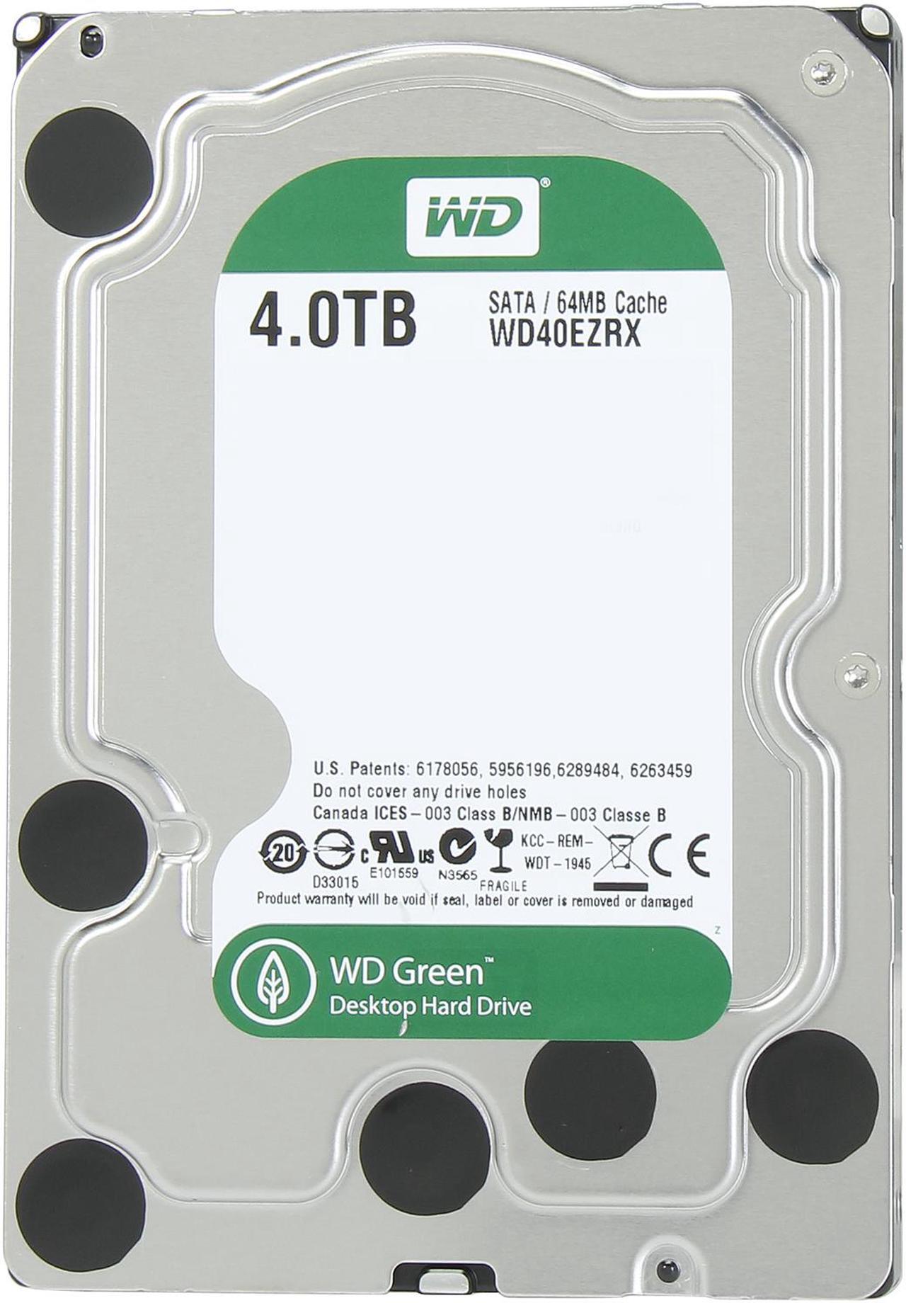 Alt view image 3 of 5 - WD Green WD40EZRX 4TB IntelliPower 64MB Cache SATA 6.0Gb/s 3.5" Internal Hard Drive - Bulk Bare Drive