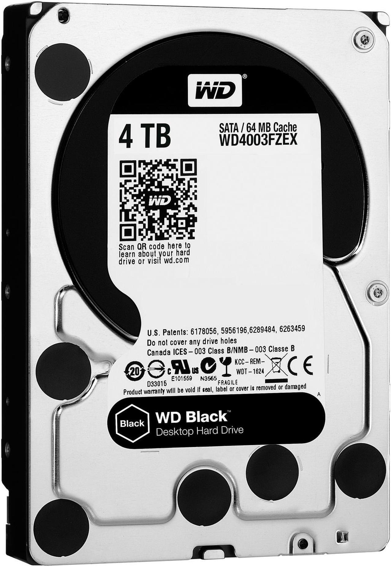 Alt view image 3 of 3 - WD Black 4TB Performance Desktop Hard Disk Drive - 7200 RPM SATA 6Gb/s 64MB Cache 3.5 Inch - WD4003FZEX