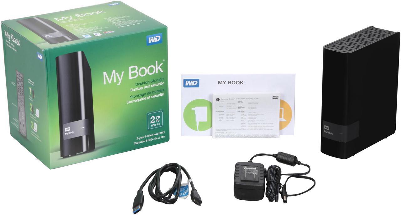 Alt view image 6 of 6 - WD 2TB My Book Desktop External Hard Drive - USB 3.0 - WDBFJK0020HBK-NESN