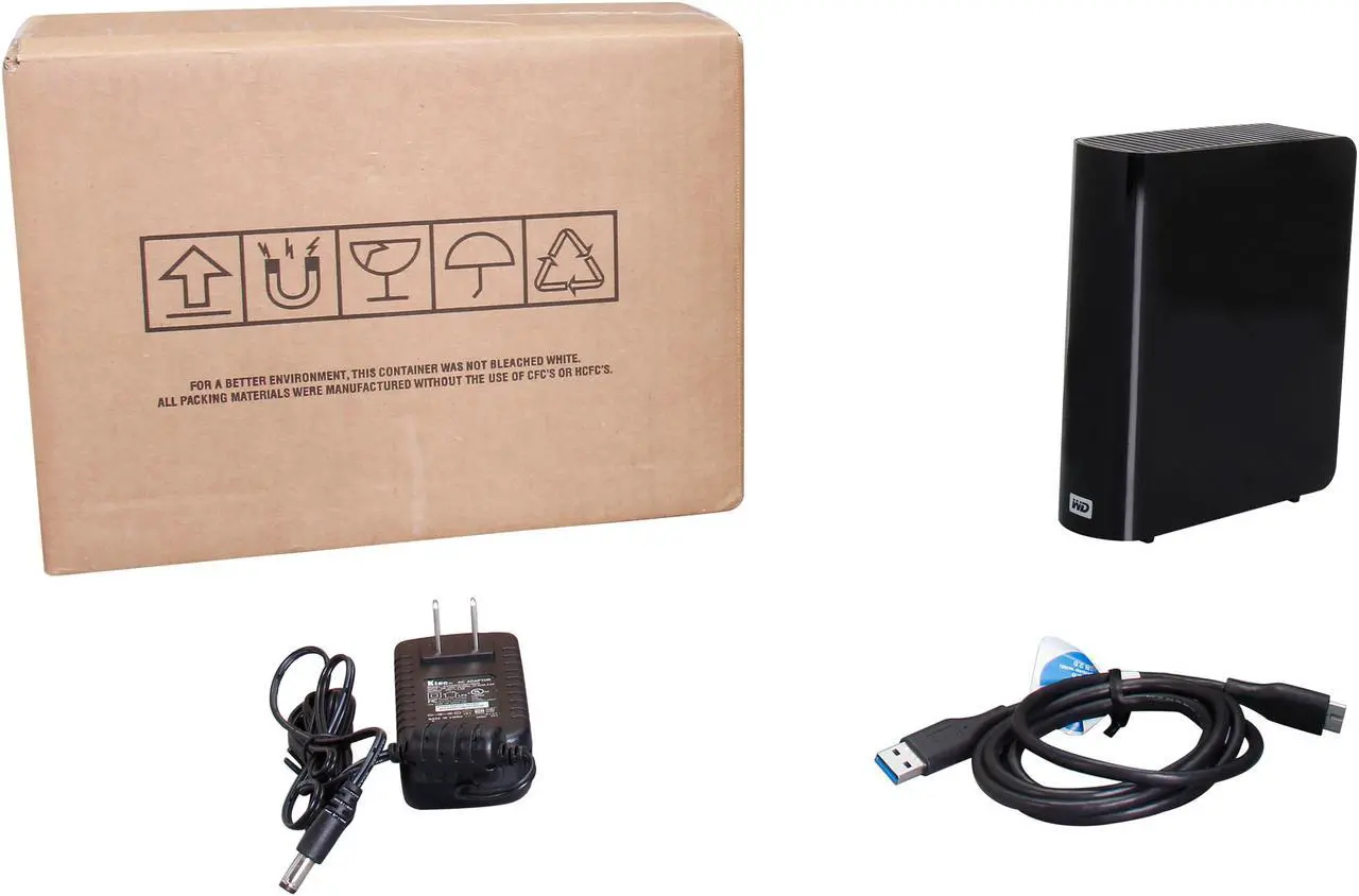 Alt view image 5 of 5 - WD My Book Essential 1TB USB 3.0 3.5" External Hard Drive WDBACW0010HBK Black