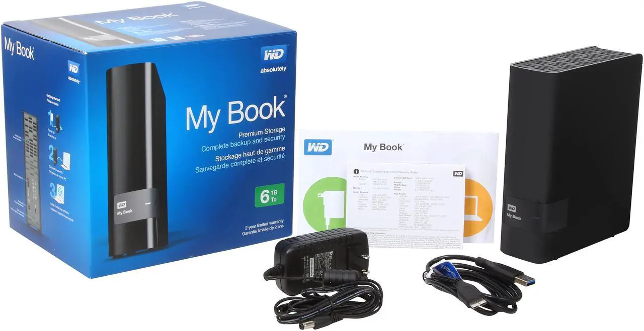 Alt view image 6 of 6 - WD 6TB My Book Desktop External Hard Drive - USB 3.0 - WDBFJK0060HBK-NESN