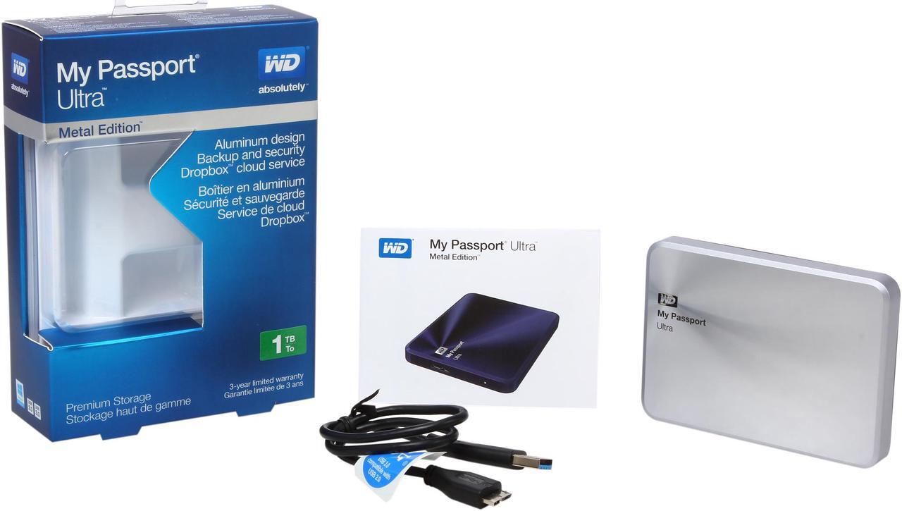 Alt view image 8 of 7 - WD 1TB Silver My Passport Ultra Metal Edition Portable External Hard Drive - USB 3.0 - WDBTYH0010BSL-NESN