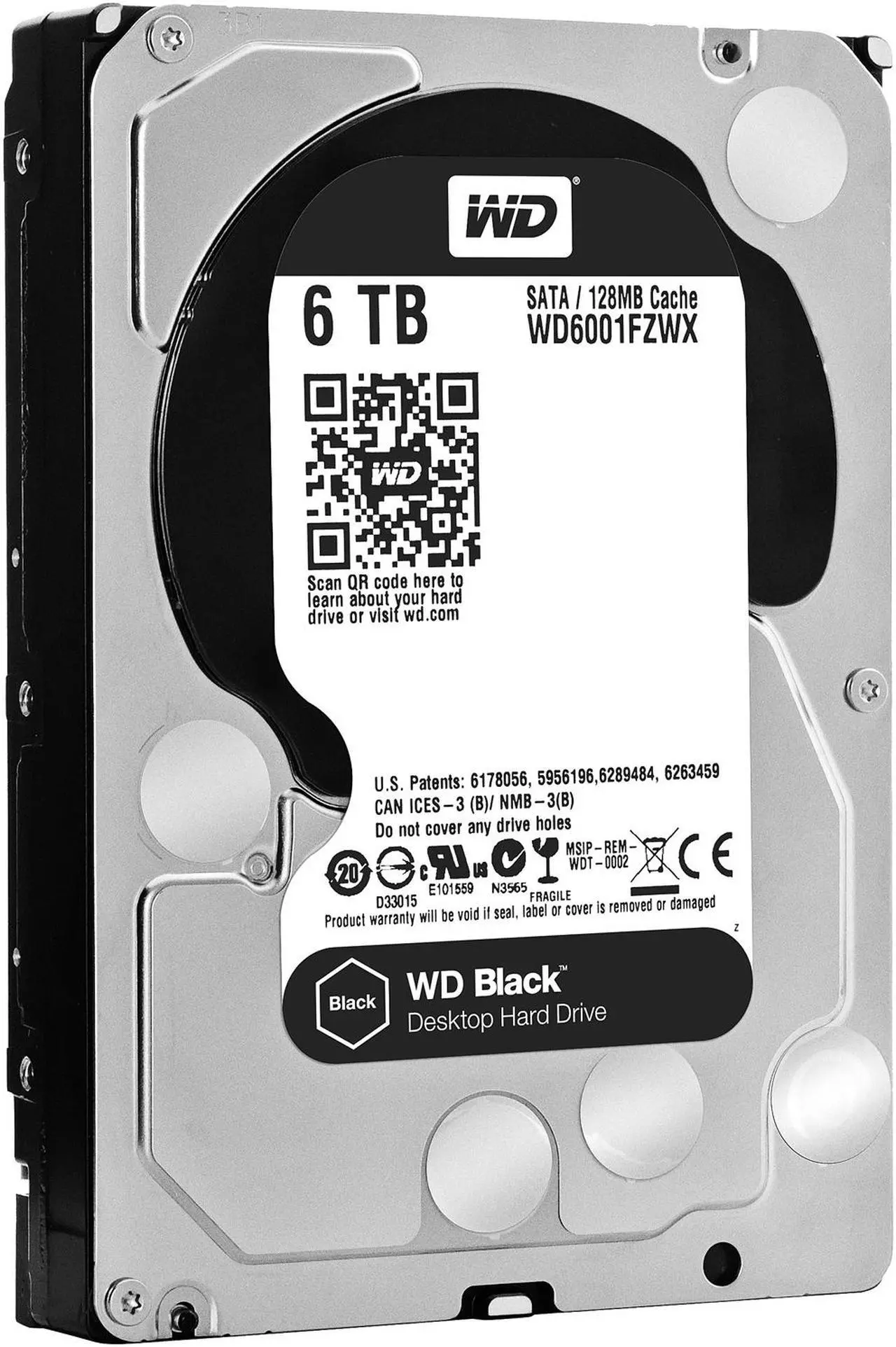 Alt view image 3 of 3 - WD Black 6TB Performance Desktop Hard Disk Drive - 7200 RPM SATA 6Gb/s 128MB Cache 3.5 Inch - WD6001FZWX