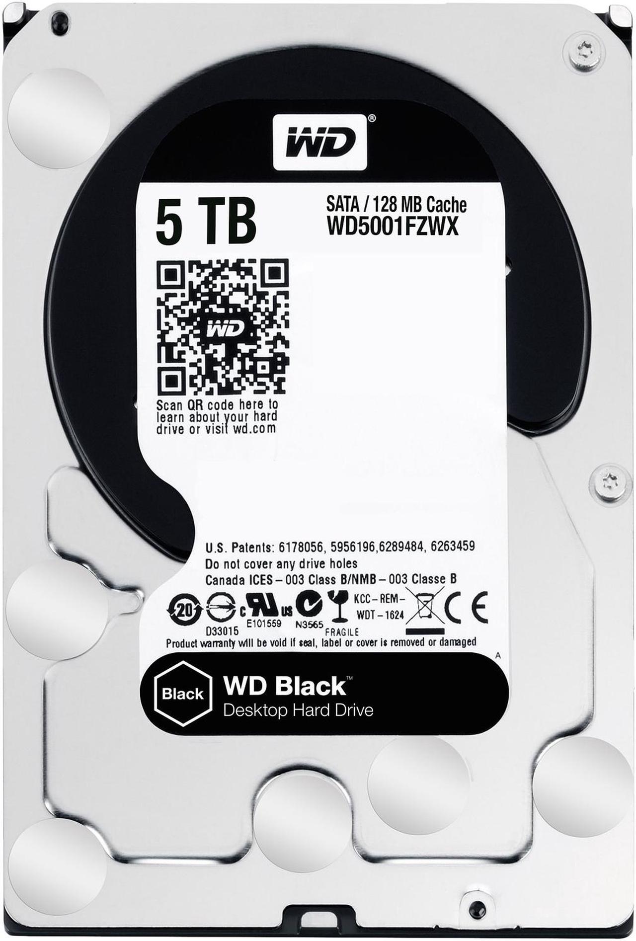 Alt view image 2 of 3 - WD Black 5TB Performance Desktop Hard Disk Drive - 7200 RPM SATA 6Gb/s 128MB Cache 3.5 Inch - WD5001FZWX