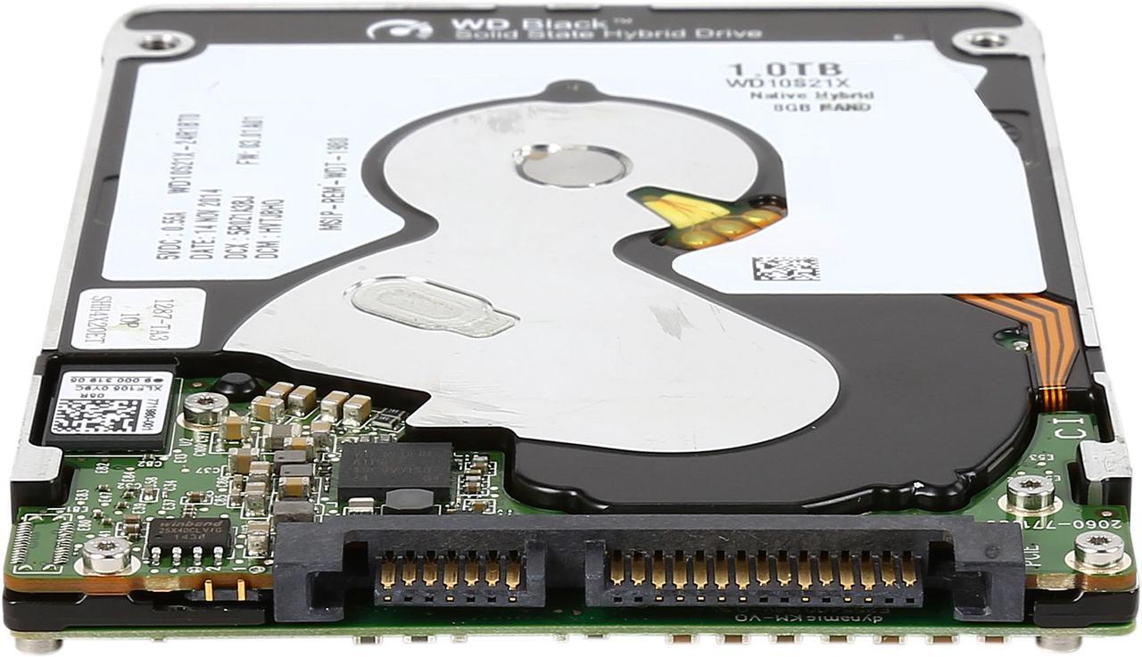 Alt view image 3 of 5 - WD Black WD10S21X 1TB 5400 RPM 16MB Cache SATA 6.0Gb/s 2.5" Solid State Hybrid Drive