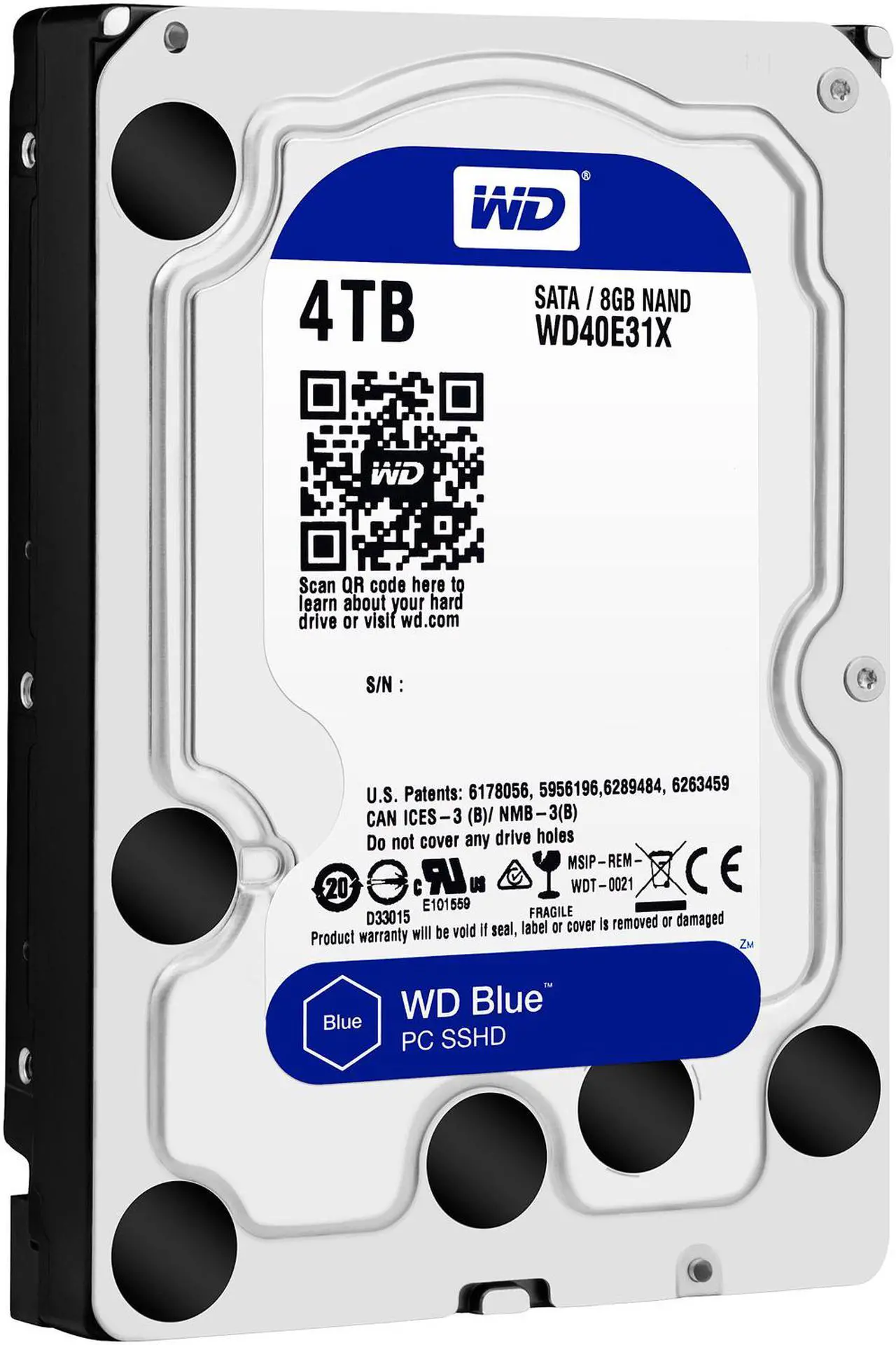 Alt view image 3 of 3 - WD Blue SSHD 4TB Desktop Hard Disk Drive - SATA 6 Gb/s 64MB Cache 3.5 Inch - WD40E31X