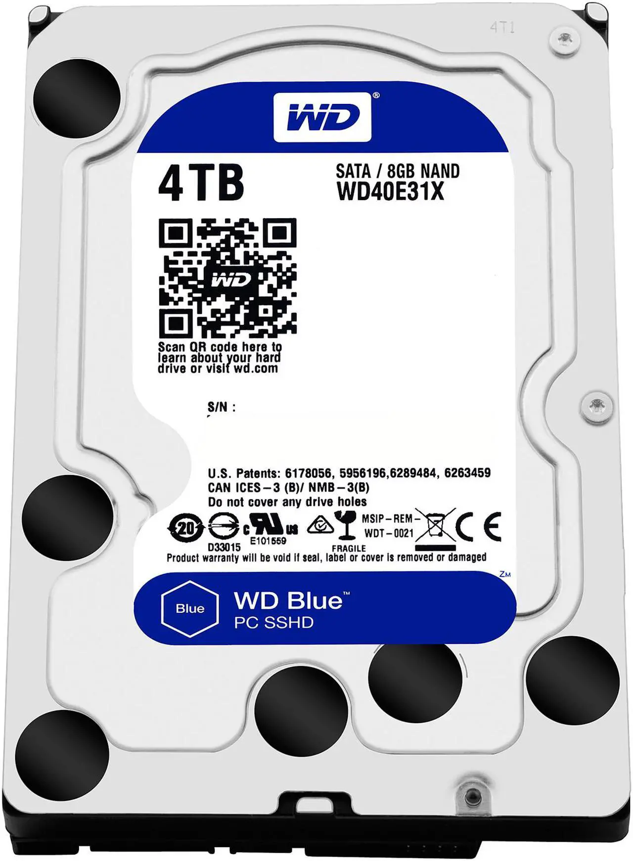 Alt view image 2 of 3 - WD Blue SSHD 4TB Desktop Hard Disk Drive - SATA 6 Gb/s 64MB Cache 3.5 Inch - WD40E31X