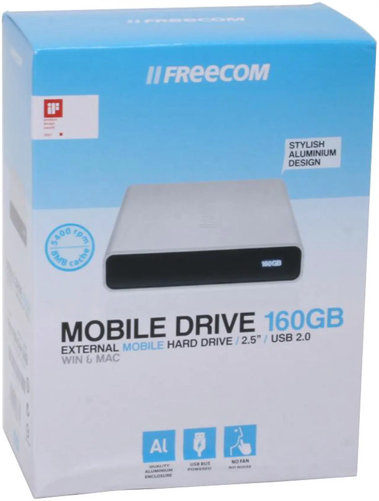 Alt view image 6 of 6 - FREECOM Mobile Drive 160GB USB 2.0 2.5" External Hard Drive 28677