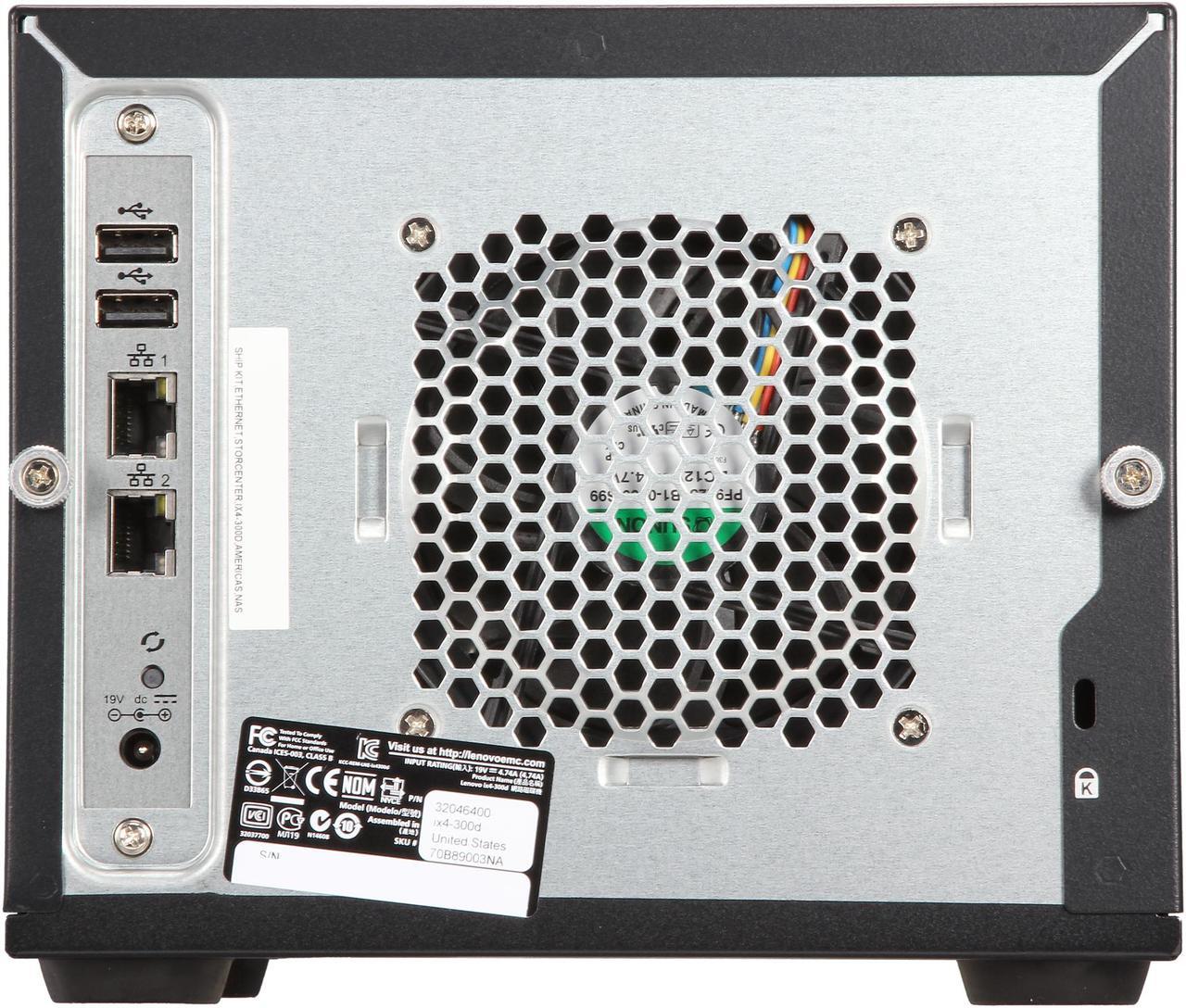 Alt view image 4 of 5 - Lenovo 70B89003NA Diskless System Iomega ix4-300d Network Storage 4-BAY