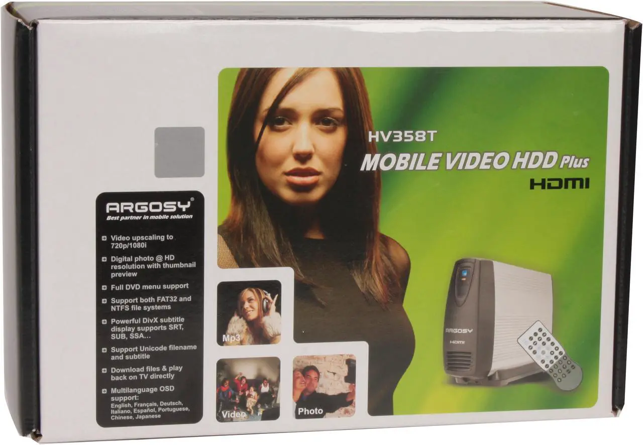 Alt view image 8 of 8 - Argosy 500GB USB 2.0 3.5" HDD Media Player HV358T-00500