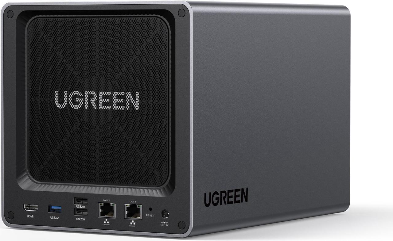 Alt view image 2 of 2 - UGREEN NASync DXP4800 Plus, 4-Bay NAS with Intel Pentium Gold, 5-Core CPU (Up to 4.40 GHz), 8GB DDR5, 1x 2.5GbE, 1x 10GbE, 2x SD - 12th Gen 5-core Intel Processor (Diskless)