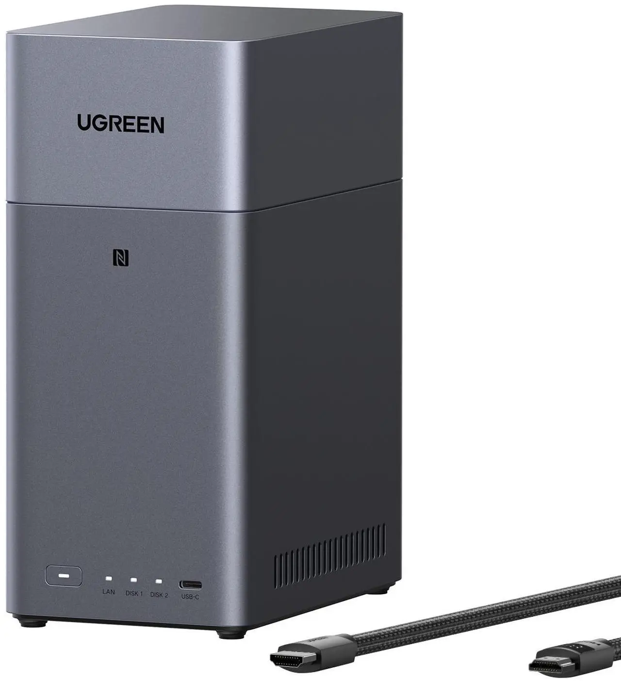Open Box: DH2300 UGREEN NASync DH2300 Storage Hub with HDMI Cable 2-bay, Rockchip RK3576 8-Core CPU, 4GB LPDDR4X, 1GB - Newegg.com - Open Box condition - Image 4
