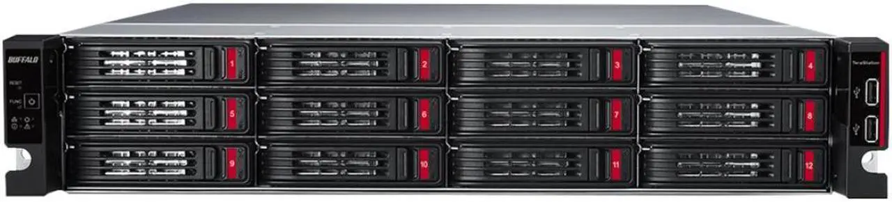 Alt view image 3 of 9 - BUFFALO TeraStation TS51220RH3204 4-Bay NAS 32TB (4x8TB) with Enterprise-Grade Hard Drives Included Rackmount Network Attached Storage