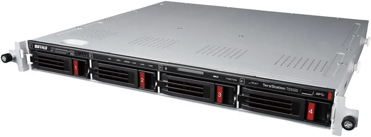 Alt view image 6 of 9 - BUFFALO TeraStation TS51220RH3204 4-Bay NAS 32TB (4x8TB) with Enterprise-Grade Hard Drives Included Rackmount Network Attached Storage