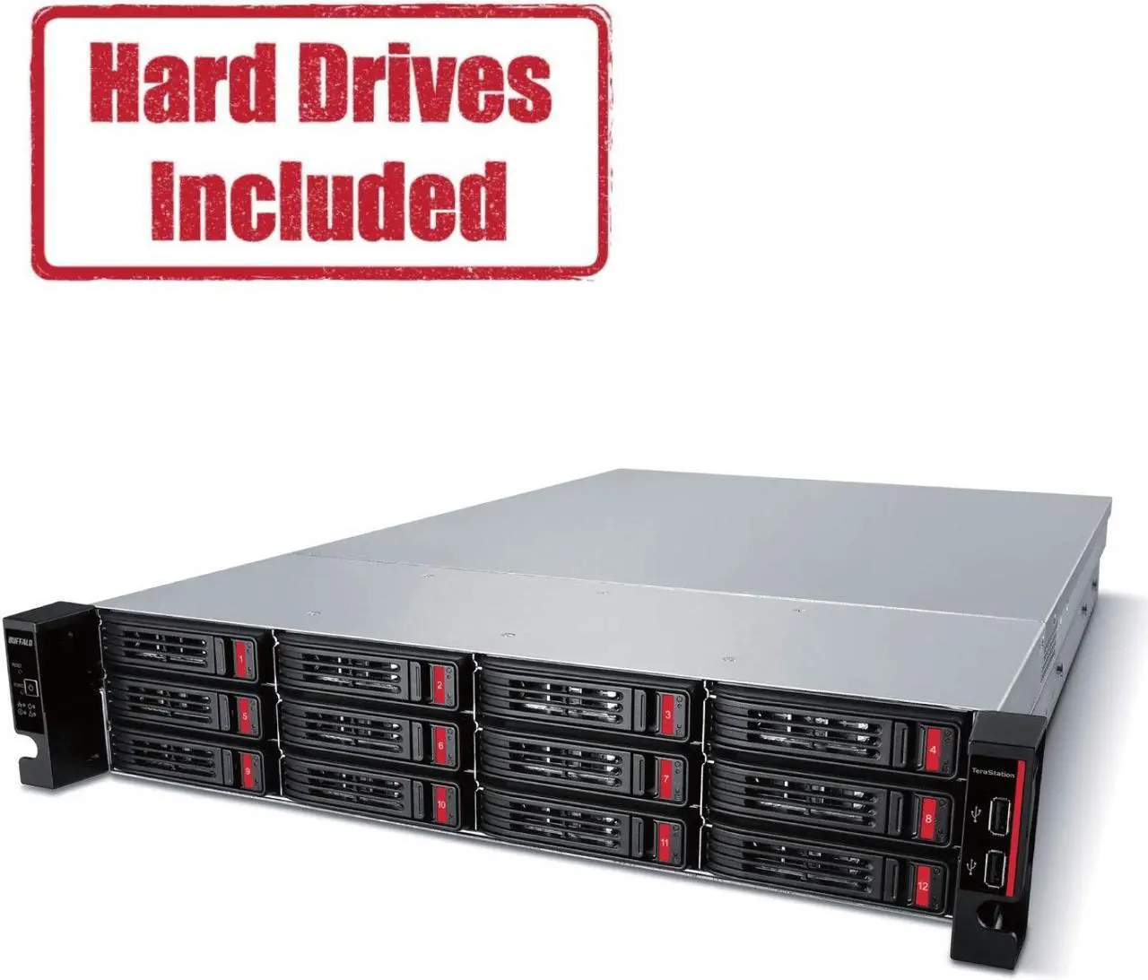 Main image of BUFFALO TeraStation TS51220RH3204 4-Bay NAS 32TB (4x8TB) with Enterprise-Grade Hard Drives Included Rackmount Network Attached Storage