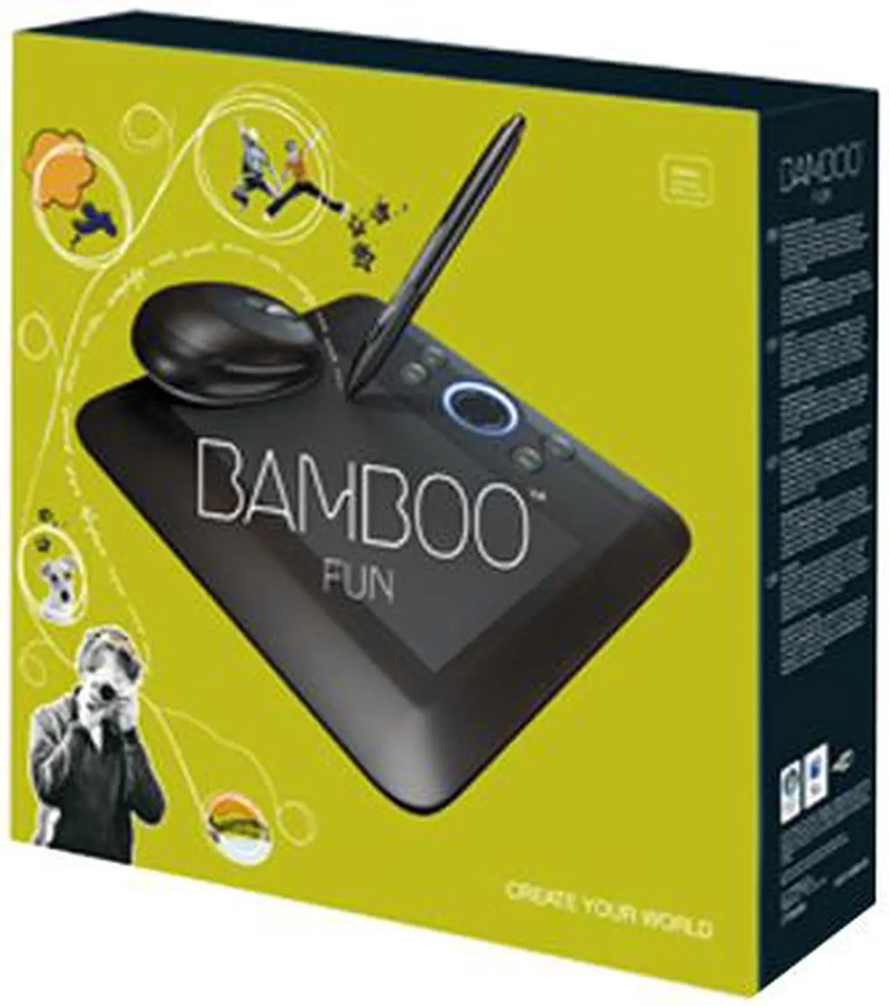 Alt view image 3 of 3 - Wacom CTE450K 5.8" W x 3.7" D Active Area USB Bamboo Fun Tablet (Small Black)