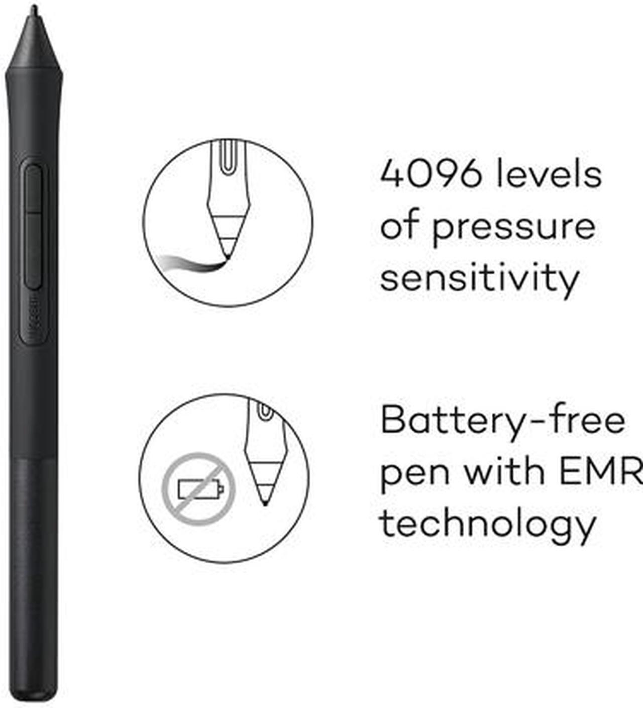 Alt view image 3 of 7 - Wacom Intuos Wireless Graphics Drawing Tablet with 3 Bonus Software Included, 7.9" X 6.3", Black (CTL4100WLK0) Small (Wireless)