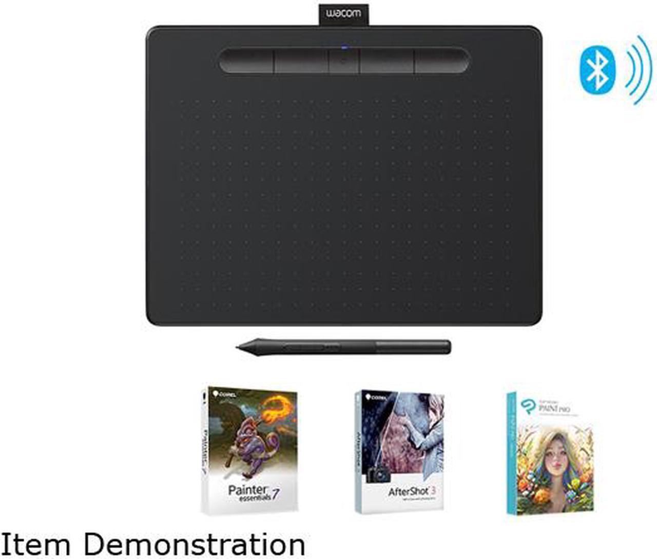 Alt view image 4 of 7 - Wacom Intuos Medium Bluetooth Graphics Drawing Tablet, Portable for Teachers, Students and Creators, 4 Customizable ExpressKeys, Compatible with Chromebook Mac OS Android and Windows - Black