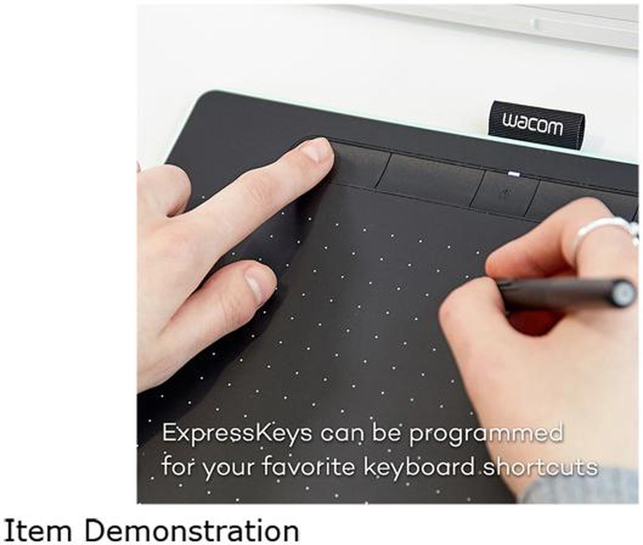 Alt view image 7 of 7 - Wacom Intuos Medium Bluetooth Graphics Drawing Tablet, Portable for Teachers, Students and Creators, 4 Customizable ExpressKeys, Compatible with Chromebook Mac OS Android and Windows - Black