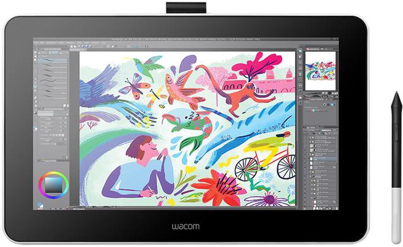 Wacom One Digital Drawing Tablet with Screen, 13.3 inch Graphics Display for Art and Animation Beginners (DTC133W0A)