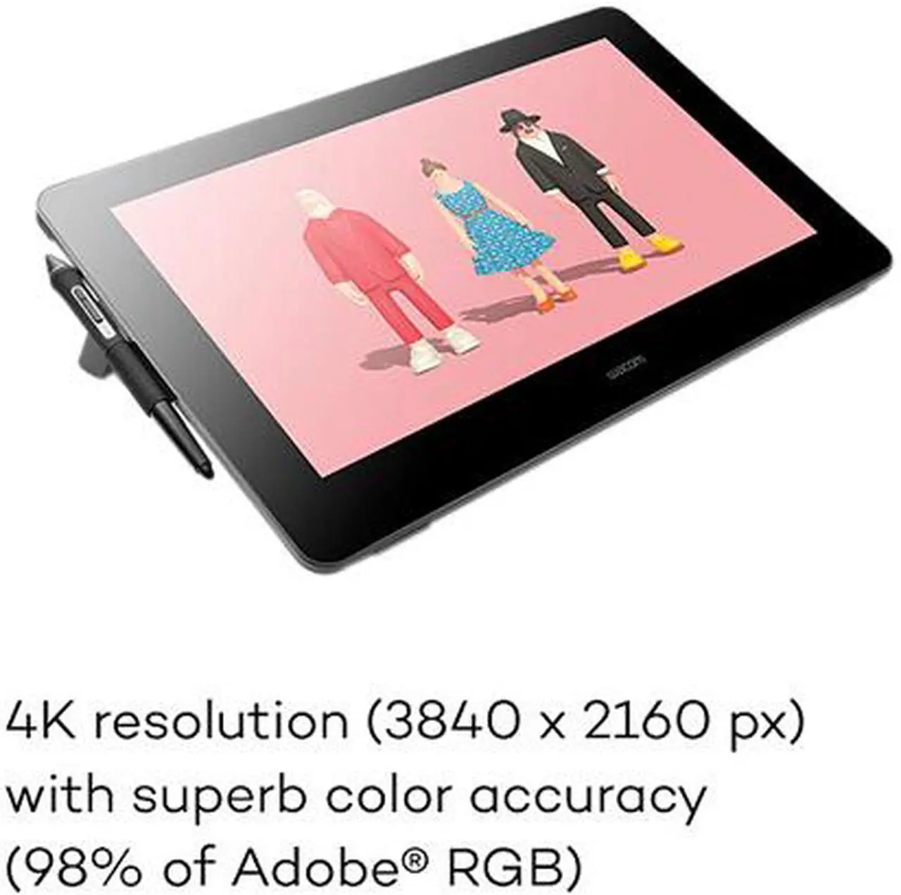 Alt view image 2 of 5 - Wacom Cintiq Pro 16 Creative Pen and Touch Display(2021 version): 4K graphic drawing monitor with 8192 pen pressure and 98% Adobe RGB (DTH167K0A), Black