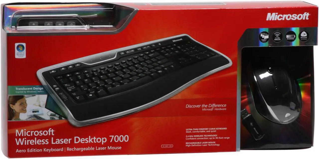 Alt view image 16 of 16 - Microsoft Wireless Laser Desktop 7000