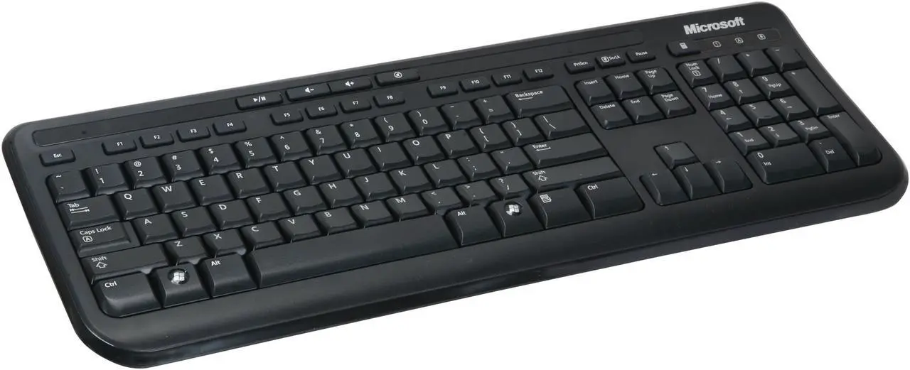 Main image of Microsoft Wired Desktop 600 (Black) - Wired Keyboard and Mouse Combo. USB Connectivity. Spill Resistant Design. Plug and Play