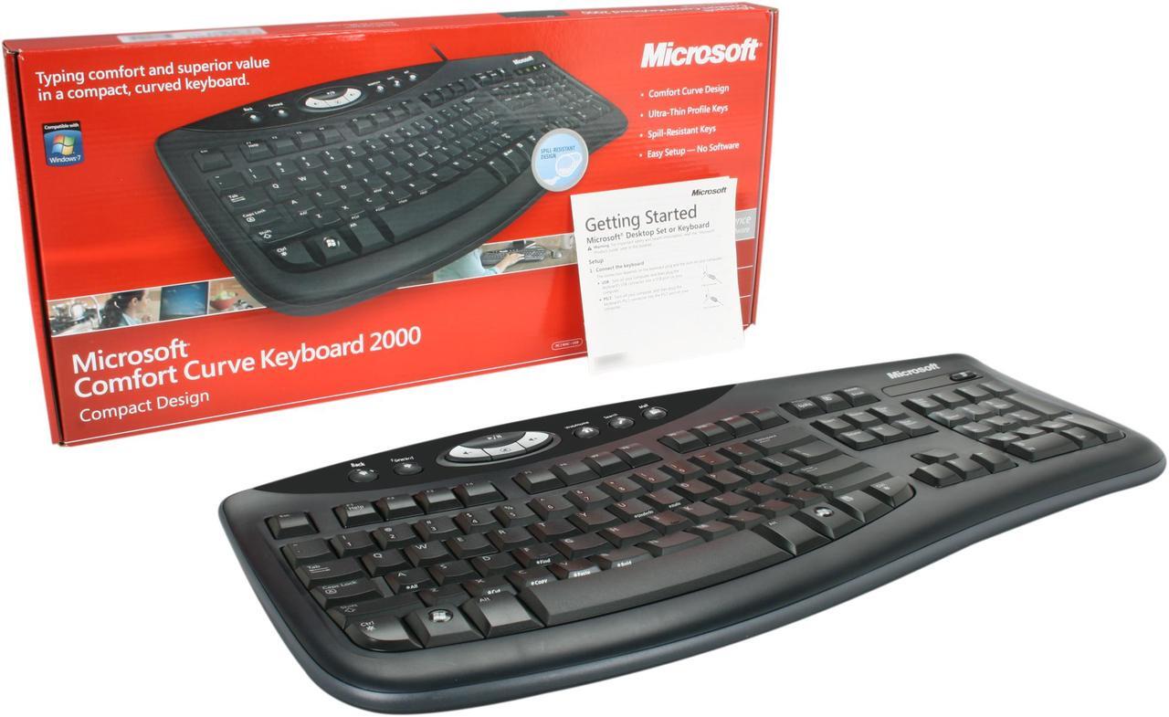 Alt view image 4 of 4 - Microsoft Comfort Curve Keyboard 2000
