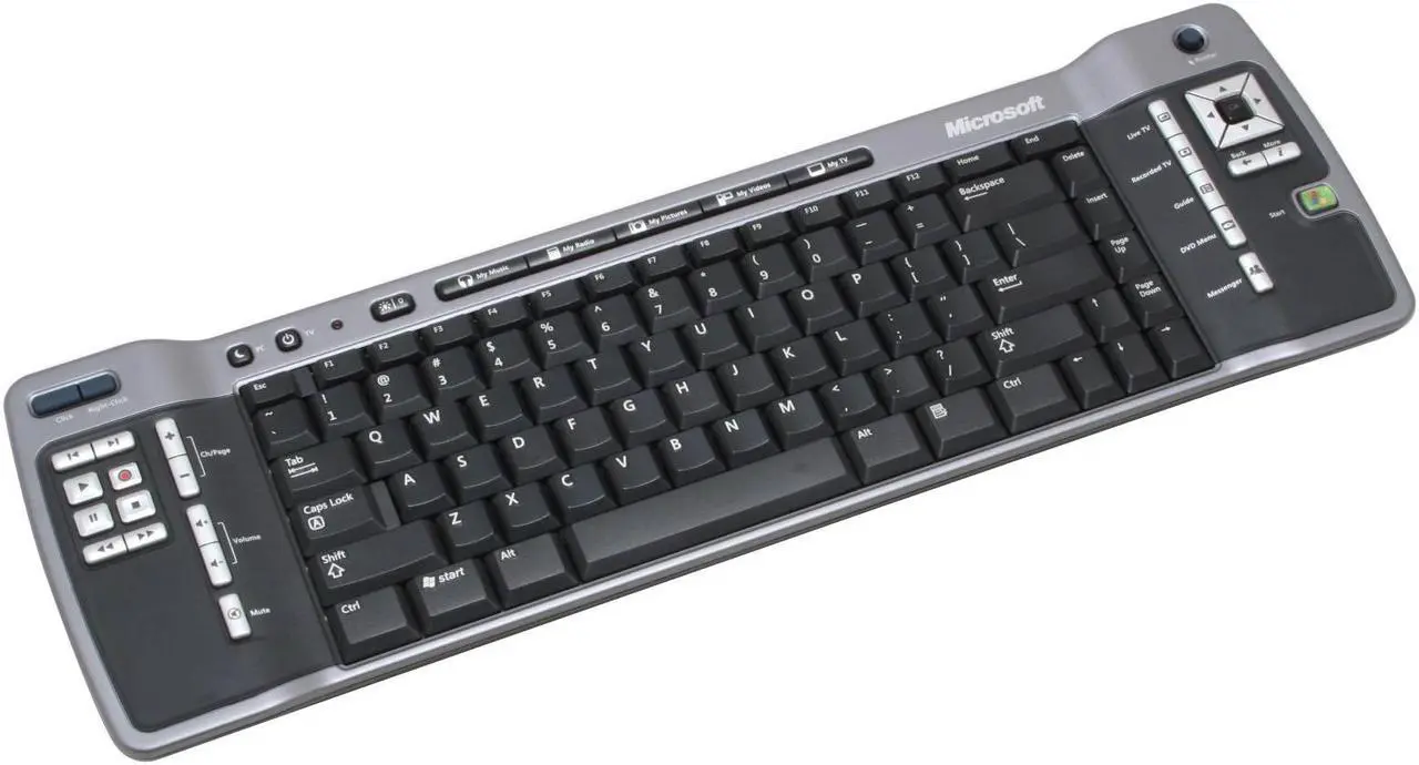 Main image of Microsoft Remote ZV7-00009 Black 83 Normal Keys 36 Function Keys IR Wireless Slim Keyboard for Windows XP Media Center Edition - OEM