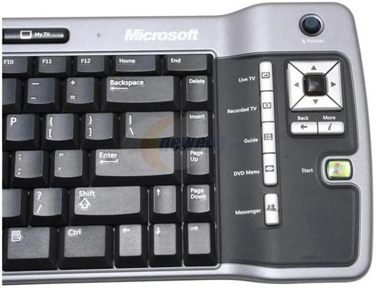 Alt view image 4 of 6 - Microsoft Remote ZV7-00009 Black 83 Normal Keys 36 Function Keys IR Wireless Slim Keyboard for Windows XP Media Center Edition - OEM