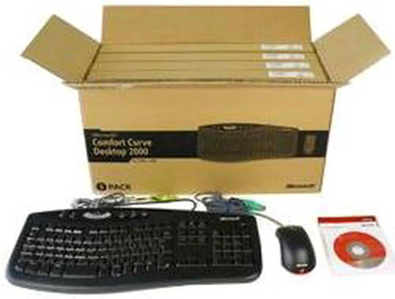 Microsoft Comfort Curve Keyboard 2000 5 Packs Retail