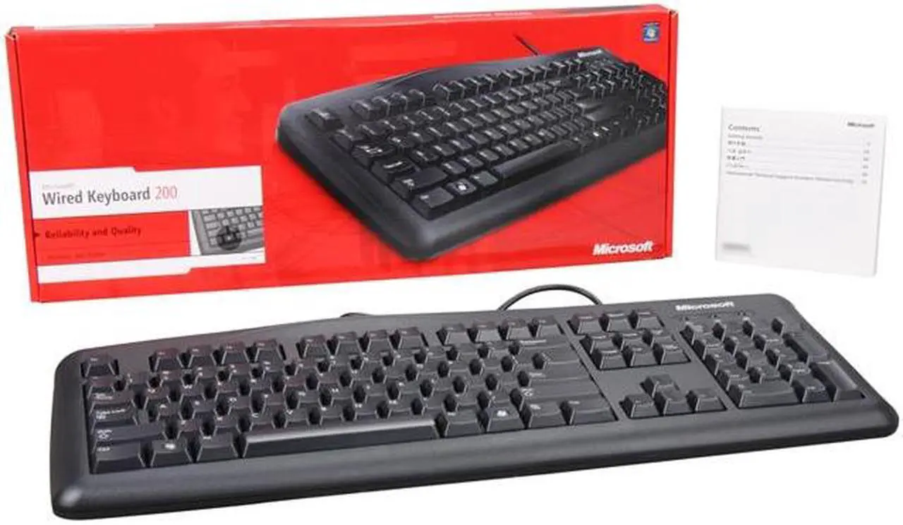 Alt view image 4 of 4 - Microsoft JWD-00046 Black USB Wired Standard Keyboard 200