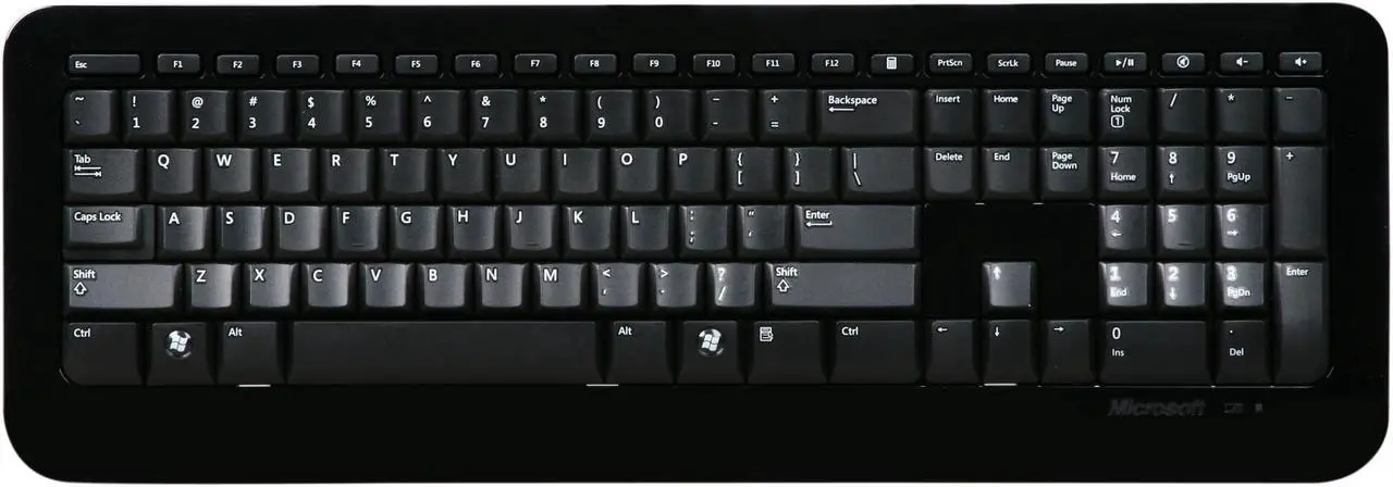 Alt view image 2 of 7 - Microsoft Desktop 800 2LF-00001 Black USB RF Wireless Keyboard & Mouse