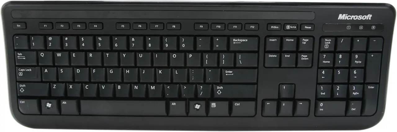 Alt view image 2 of 4 - Microsoft Keyboard 400 7YH-00001 Black USB Wired Keyboard