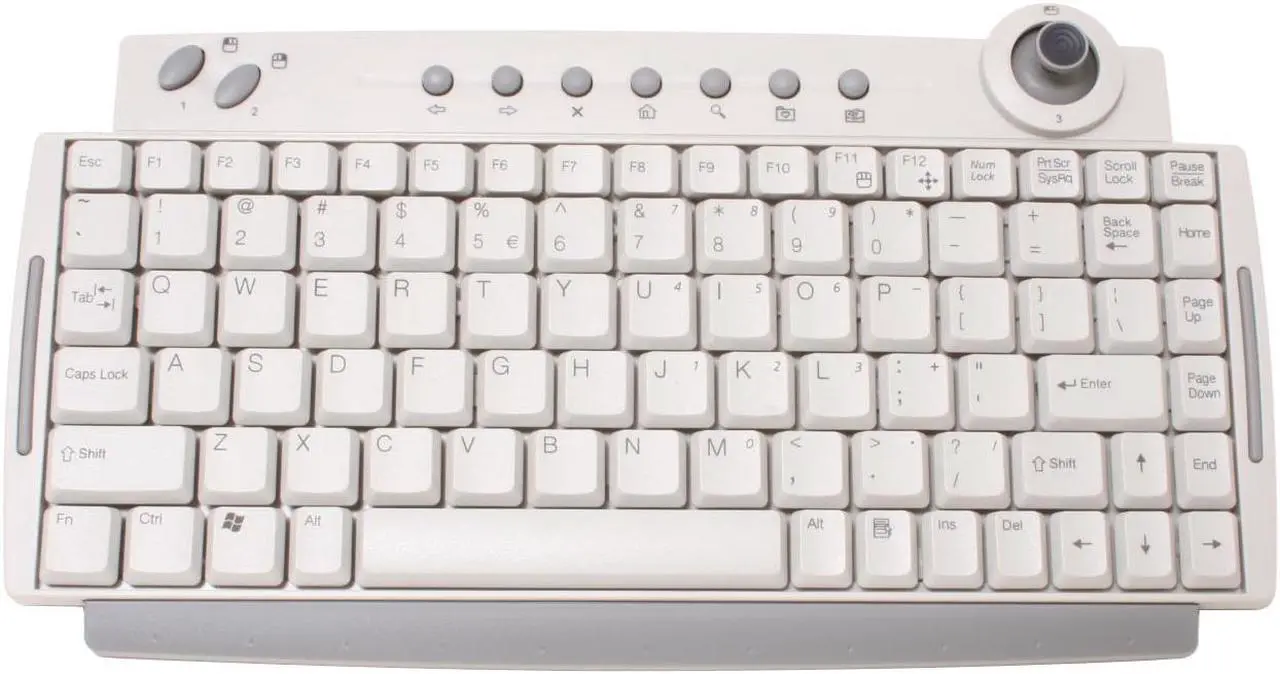 Alt view image 2 of 5 - BTC 9116URF Gray 87 Normal Keys 9 Function Keys RF Wireless Mini Wireless Internet Keyboard With Dual Mode Joystick Mouse