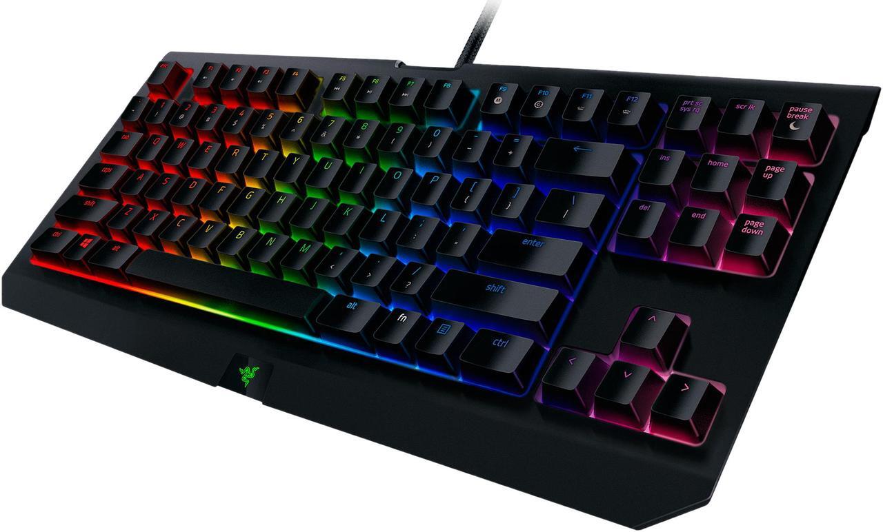 Alt view image 3 of 9 - Razer BlackWidow Tournament Edition Chroma V2 - RGB Ergonomic Mechanical Gaming Keyboard with Tactile and Clicky Razer Green Switches - RZ03-02190200-R3U1