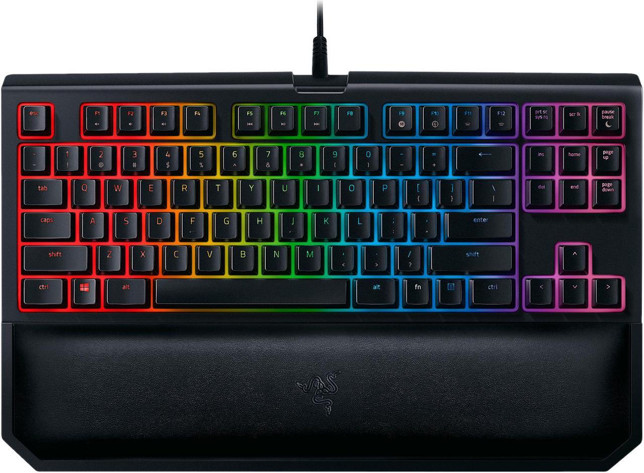 Alt view image 6 of 9 - Razer BlackWidow Tournament Edition Chroma V2 - RGB Ergonomic Mechanical Gaming Keyboard with Tactile and Clicky Razer Green Switches - RZ03-02190200-R3U1