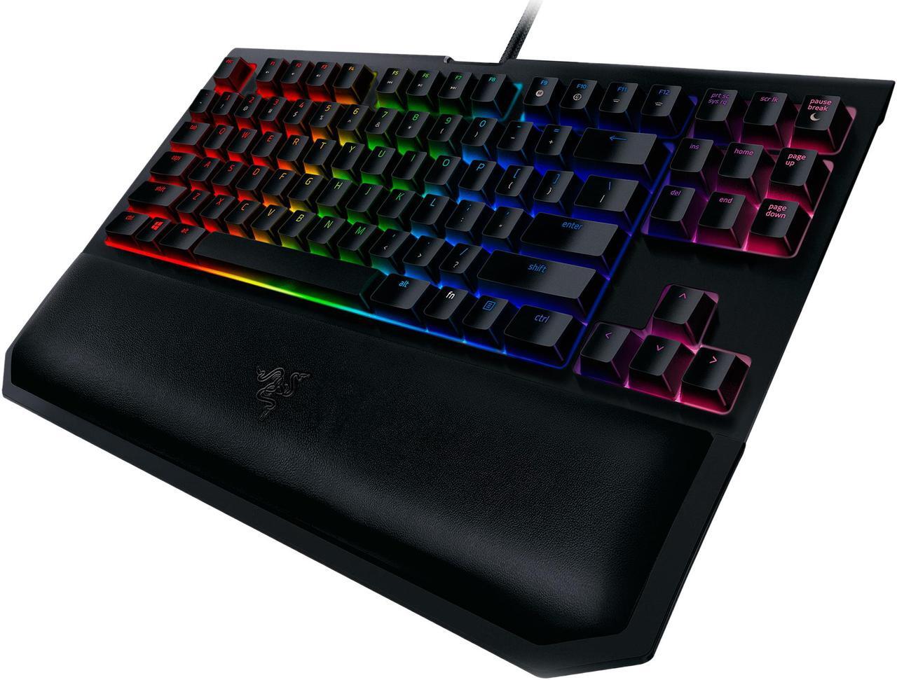 Alt view image 7 of 9 - Razer BlackWidow Tournament Edition Chroma V2 - RGB Ergonomic Mechanical Gaming Keyboard with Tactile and Clicky Razer Green Switches - RZ03-02190200-R3U1