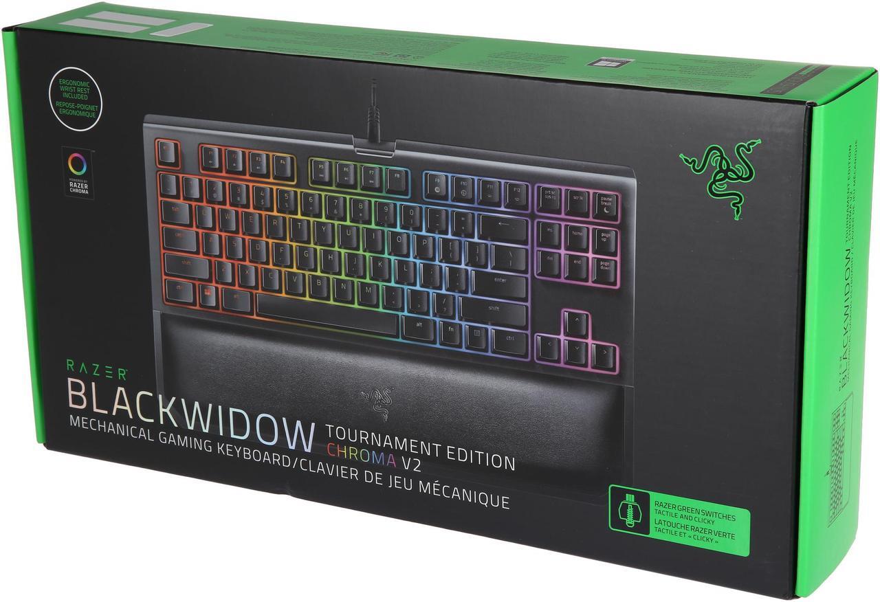 Alt view image 10 of 9 - Razer BlackWidow Tournament Edition Chroma V2 - RGB Ergonomic Mechanical Gaming Keyboard with Tactile and Clicky Razer Green Switches - RZ03-02190200-R3U1
