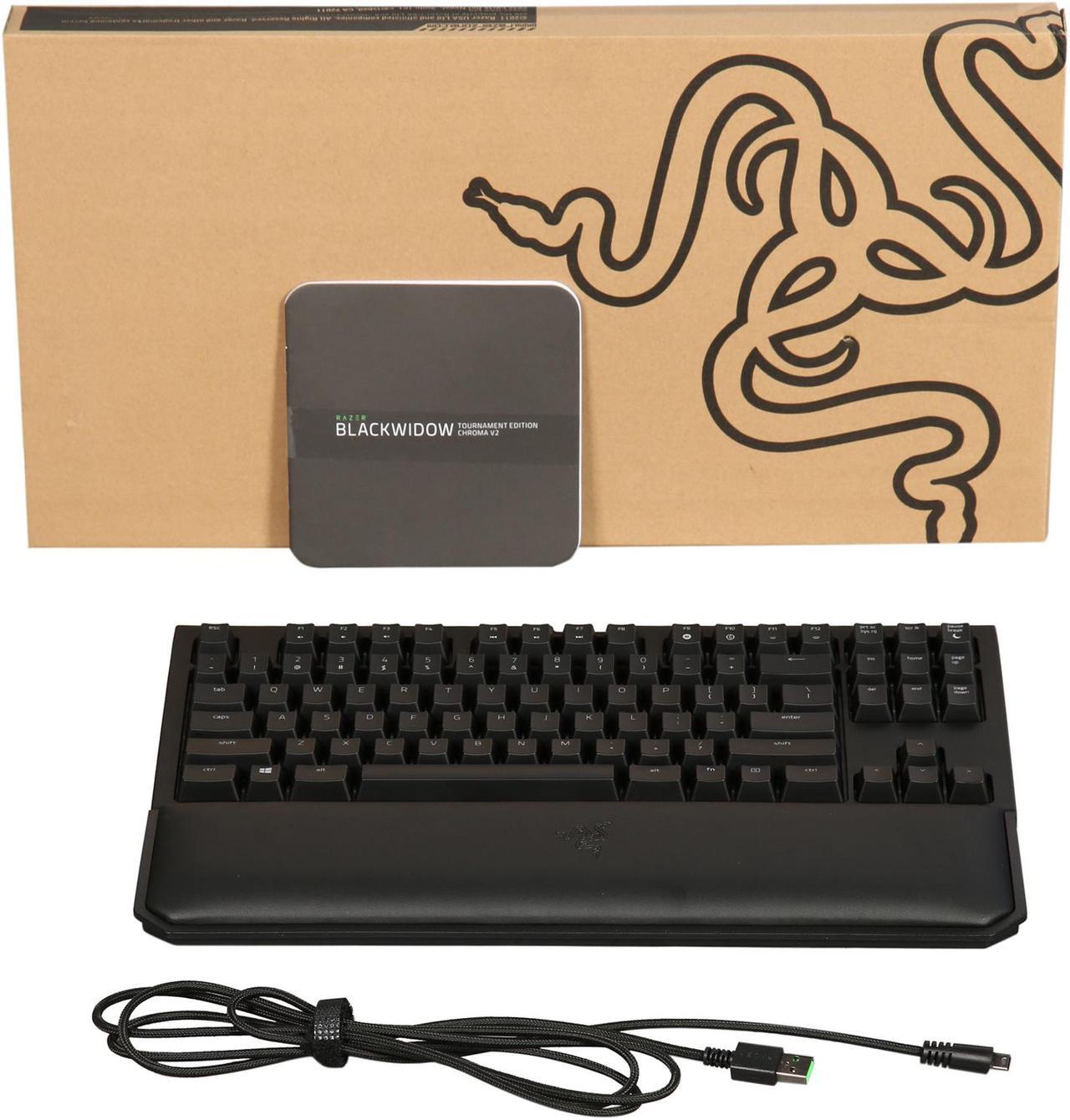 Alt view image 6 of 5 - Razer - BlackWidow Chroma V2 Tournament Edition Razer Yellow Switches USB Gaming Keyboard
