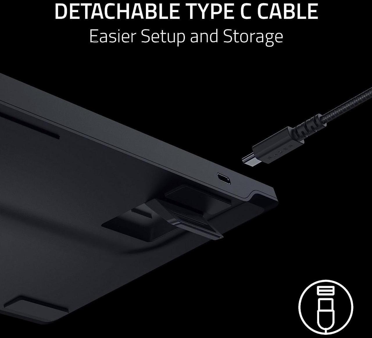 Alt view image 9 of 15 - Razer DeathStalker V2 Gaming Keyboard: Low-Profile Keys - Linear Red Optical Switches - Ultra-Durable Coated Keycaps - Durable Aluminum Top Plate - Multi-Function Roller and Media Button - Chroma RGB