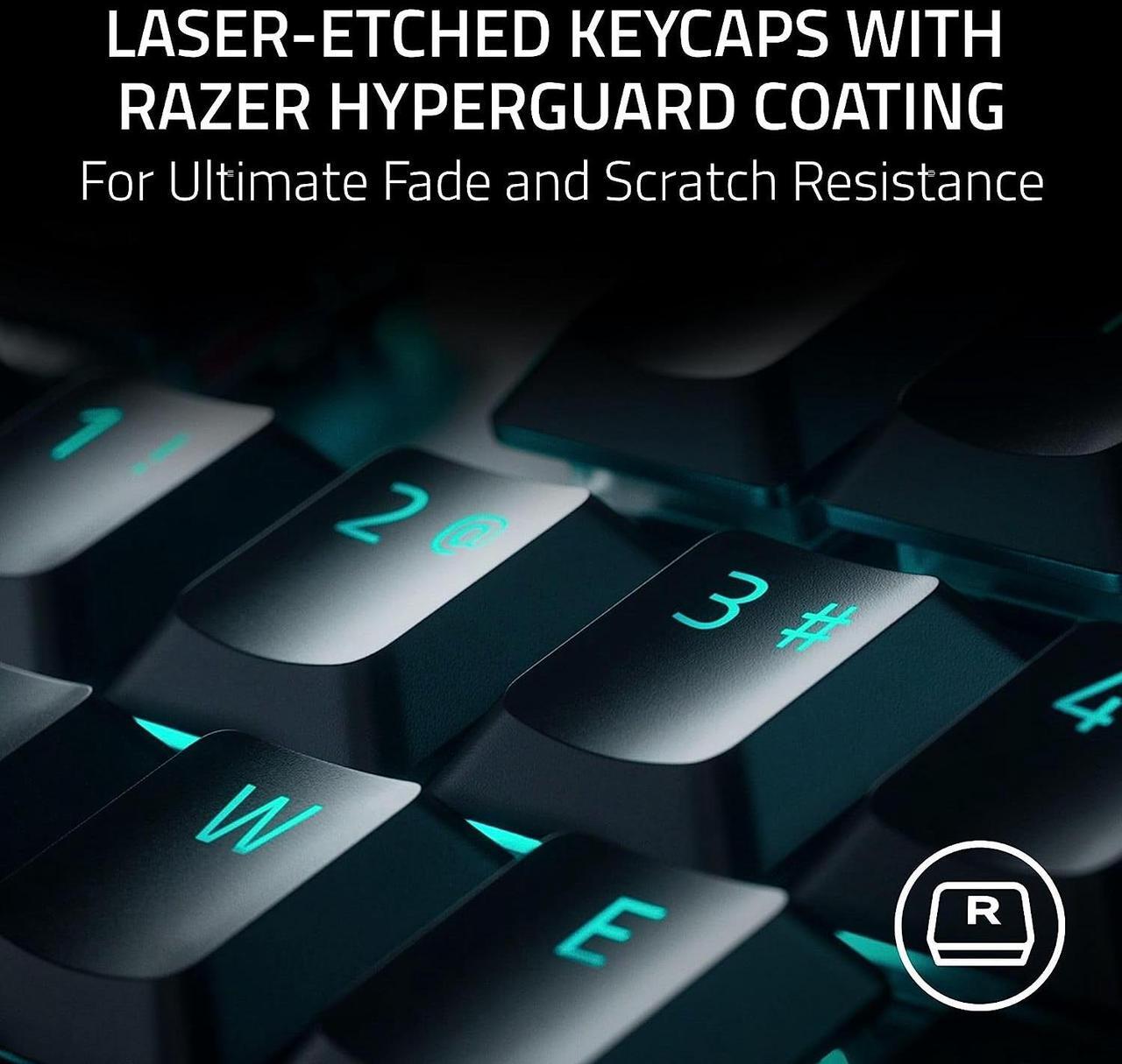 Alt view image 6 of 15 - Razer DeathStalker V2 Gaming Keyboard: Low-Profile Keys - Linear Red Optical Switches - Ultra-Durable Coated Keycaps - Durable Aluminum Top Plate - Multi-Function Roller and Media Button - Chroma RGB