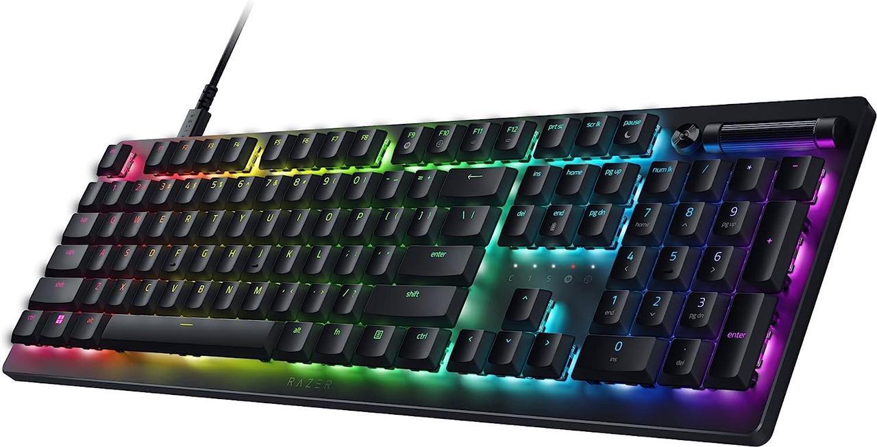 Alt view image 2 of 15 - Razer DeathStalker V2 Gaming Keyboard: Low-Profile Keys - Linear Red Optical Switches - Ultra-Durable Coated Keycaps - Durable Aluminum Top Plate - Multi-Function Roller and Media Button - Chroma RGB