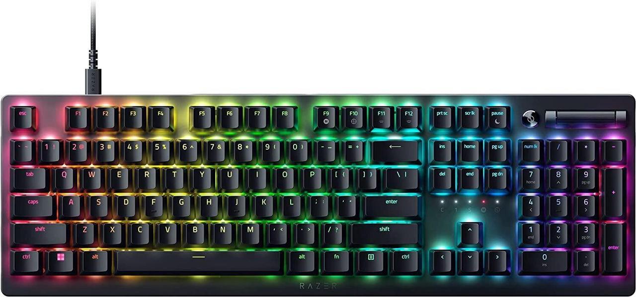 Main image of Razer DeathStalker V2 Gaming Keyboard: Low-Profile Keys - Linear Red Optical Switches - Ultra-Durable Coated Keycaps - Durable Aluminum Top Plate - Multi-Function Roller and Media Button - Chroma RGB