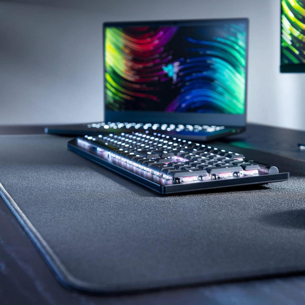 Alt view image 8 of 8 - Razer DeathStalker V2 Pro Wireless Gaming Keyboard: Low-Profile Optical Switches - Clicky Purple - HyperSpeed Wireless & Bluetooth 5.0 - Up to 200 Hrs - Ultra-Durable Coated Keycaps - Chroma RGB