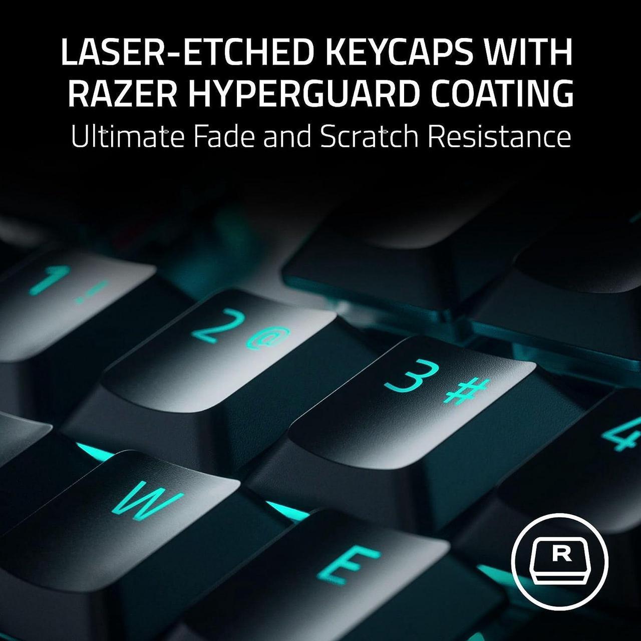 Alt view image 6 of 8 - Razer DeathStalker V2 Pro Wireless Gaming Keyboard: Low-Profile Optical Switches - Clicky Purple - HyperSpeed Wireless & Bluetooth 5.0 - Up to 200 Hrs - Ultra-Durable Coated Keycaps - Chroma RGB