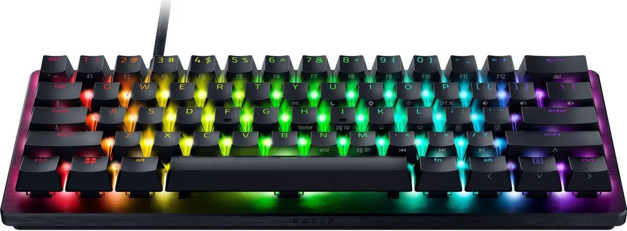 Alt view image 4 of 13 - Razer Huntsman V3 Pro Mini 60% Esports Gaming Keyboard - Analog Optical Switches, Razer Snap Tap, Rapid Trigger, Adjustable Actuation, Dual-Purpose Mod Keys, Doubleshot PBT Keycaps - Black